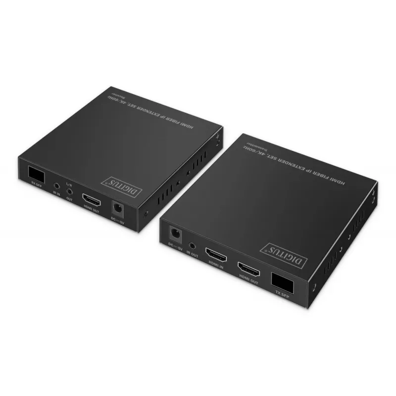 DIGITUS HDMI Fiber Extender Set - 4K/60Hz, 40 km/300m μαύρο