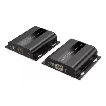 DIGITUS HDMI IP Extender Set - 4K/60Hz 120/200 m, ένα-προς-πολλά, CAT, μαύρο