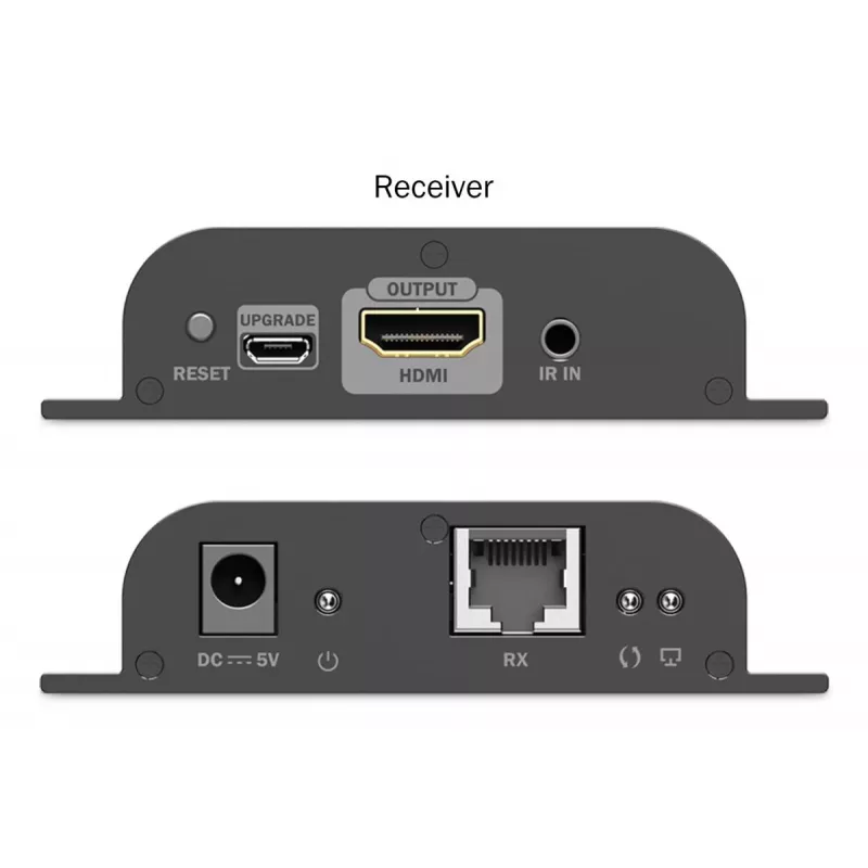 DIGITUS HDMI IP Extender Set - 4K/60Hz 120/200 m, ένα-προς-πολλά, CAT, μαύρο