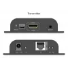 DIGITUS HDMI IP Extender Set - 4K/60Hz 120/200 m, PoE, ένα-προς-πολλά, CAT, μαύρο