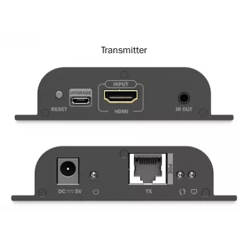 DIGITUS HDMI IP Extender Set - 4K/60Hz 120/200 m, PoE, ένα-προς-πολλά, CAT, μαύρο