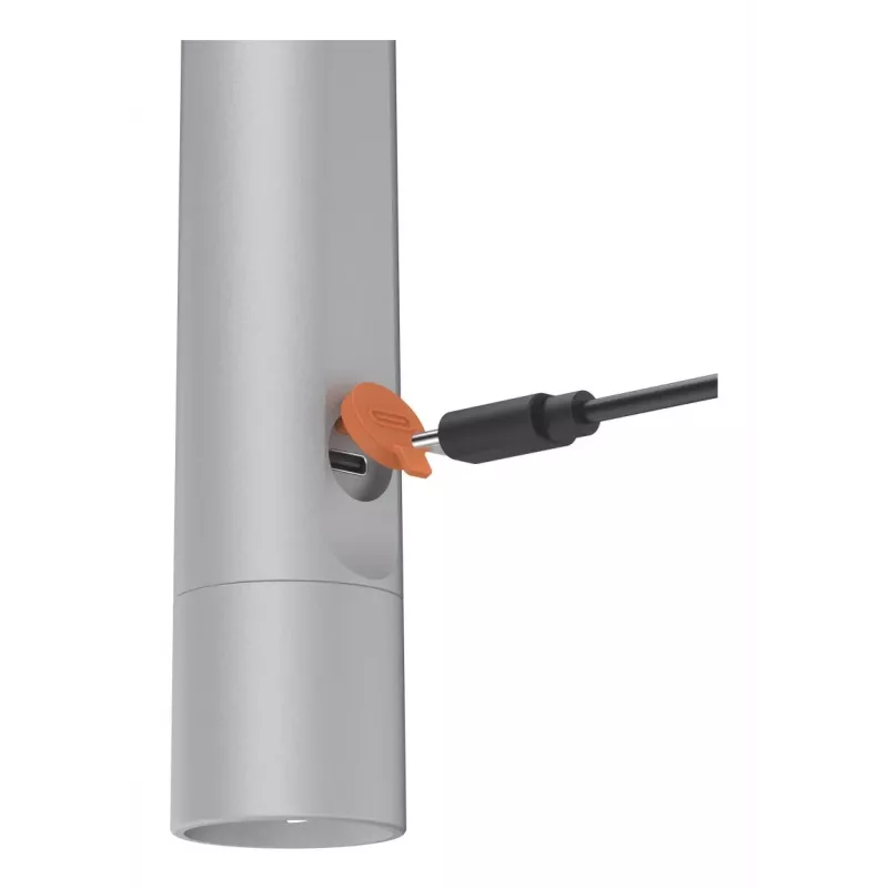 Φακός χειρός Hama FL350-C ασημί LED 3W USB επαναφορτιζόμενος