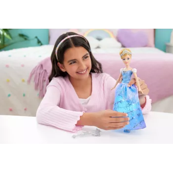 Disney Princess Verzaubertes Ballkleid Cinderella κούκλα μόδας με φως & ήχο, εμπνευσμένη από την ταινία
