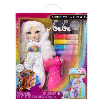 Rainbow High Air Brush & Create κούκλα μόδας με πράσινα μάτια, από 4 ετών