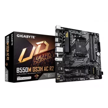 GIGABYTE B550M DS3H AC R2 μητρική - AMD Ryzen 5000 CPUs, 5+3 φάσεις VRM, έως 4733 MHz DDR4 (OC), 1x PCIe 4.0 + 1x PCIe 3.0 M.2, Wi-Fi 5, 1 GbE LAN, USB 3.2 Gen 1