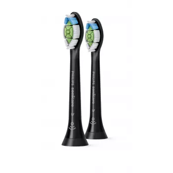 Philips Sonicare Optimal White HX6062/88 συσκευασία 2 τεμ. Κεφαλές οδοντόβουρτσας, 2 τεμ., Μαύρο, 3 Μήνες, Μέτρια, 62000 Κινήσεις ανά Λεπτό, Philips