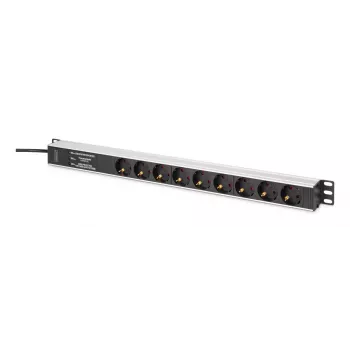 DIGITUS PDU - αλουμινίου για τοποθέτηση σε rack φίλτρο συχνότητας 2 m 16 A 3600 W 230 V AC 50/60 Hz 7x ασφαλείας 2x πρίζα