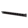 DIGITUS PDU - 1U αλουμινίου για rackmount 8x πρίζα σούκο 1x έξοδος 16A 230VAC 50/60Hz βύσμα IEC C20