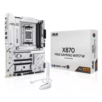 Μητρική ASUS X870 MAX GAMING WIFI7 W ATX — AMD X870, Socket AM5, DDR5, 4 DIMM, Wi‑Fi 7, 2,5Gb LAN