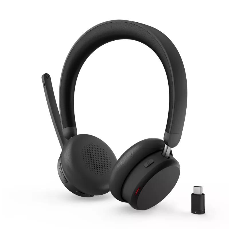 Lenovo 6550 Headset ασύρματο headband γραφείου/call center USB Type-C Bluetooth μαύρο