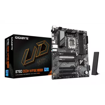 GIGABYTE B760 DS3H WIFI6E GEN5 Μητρική - Υποστηρίζει Intel Core 14ης γενιάς CPUs, 8+2+1 φάσεις Digital VRM, έως 5600MHz DDR5, 2xPCIe 4.0 M.2, Wi-Fi 6E, 1GbE LAN, USB 3.2 Gen 2x2