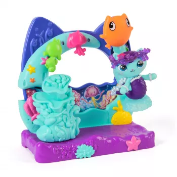 Gabbys Dollhouse: Η Ταινία, Mercats Ενυδρείο-Μπαλκόνι, με φιγούρα & αξεσουάρ σπιτιού κούκλας, παιδικό παιχνίδι για κορίτσια & αγόρια από 3 ετών