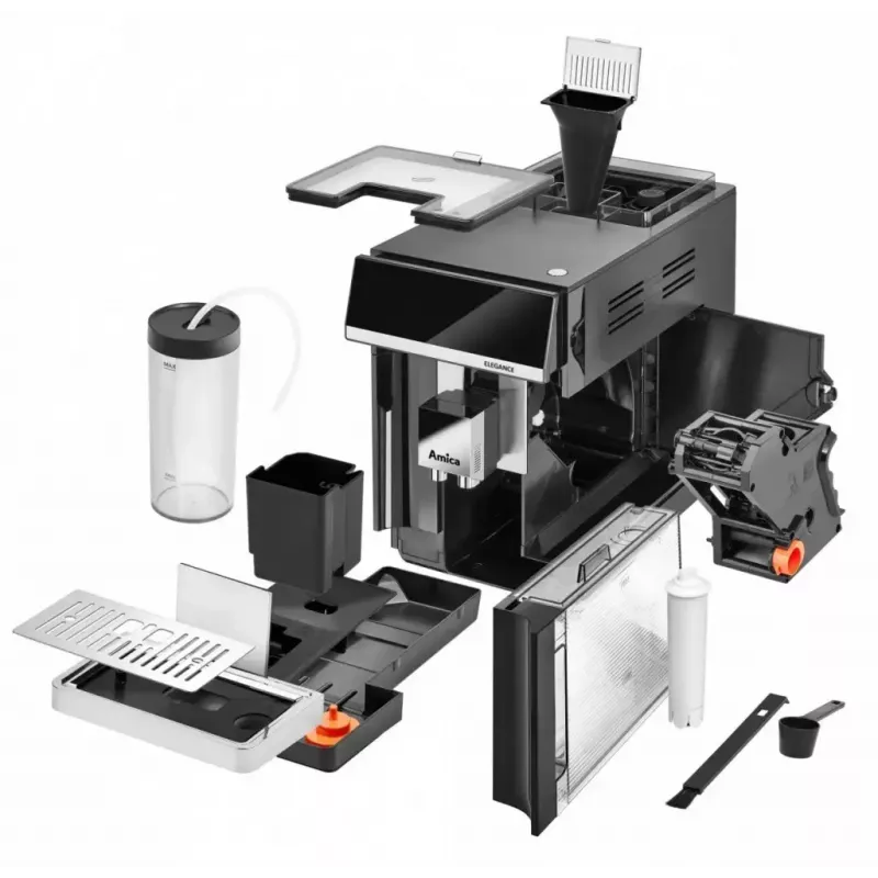 Amica Elegance CM 7011 μηχανή espresso, ατσάλινος μύλος, ενσωματωμένο σύστημα αφρίσματος γάλακτος