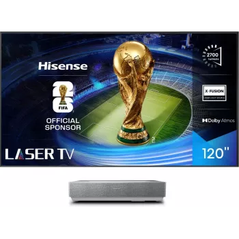 Τηλεόραση προβολής Hisense 120L5ND Προβολέας υπερ-μικρής απόστασης 2700 ANSI Lumen DLP UHD 4K (3840x2160) μαύρο, ασημί 3D