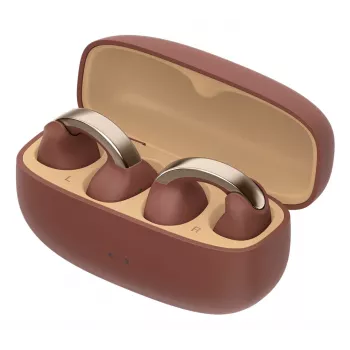 JVC HA-NP1T Headset True Wireless Stereo (TWS) Ohrclip-Κλήσεις/Μουσική USB Type-C Bluetooth Καφέ, Ασημί