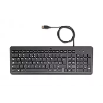 HP 150 ενσύρματο πληκτρολόγιο, Full-Size (100 %), ενσύρματο, USB, μηχανικό, QWERTY, μαύρο