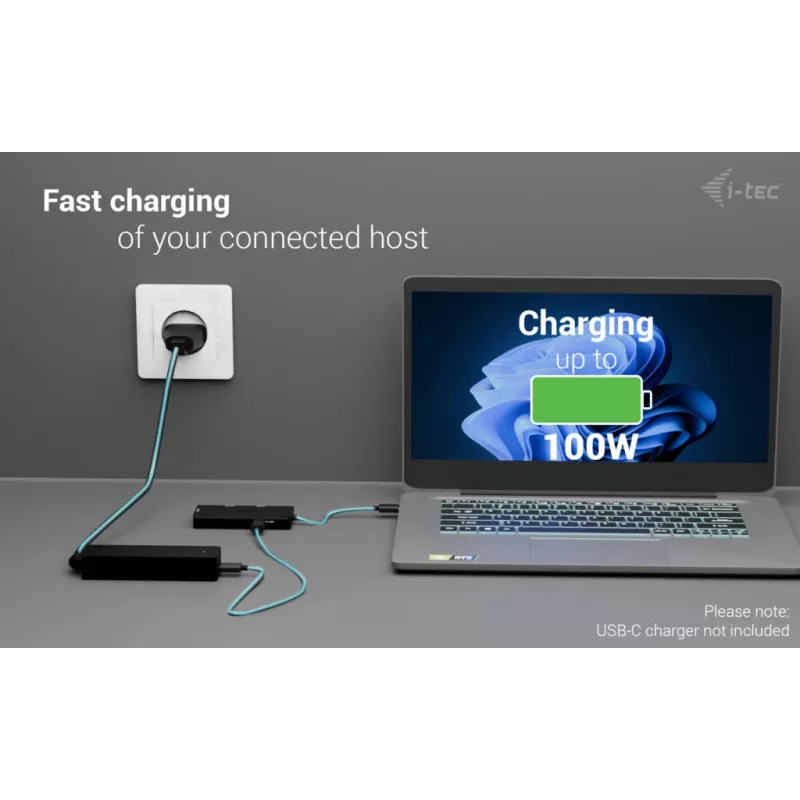 i-tec USB-C Triple 4K HDMI Προσαρμογέας βίντεο, Power Delivery 100W