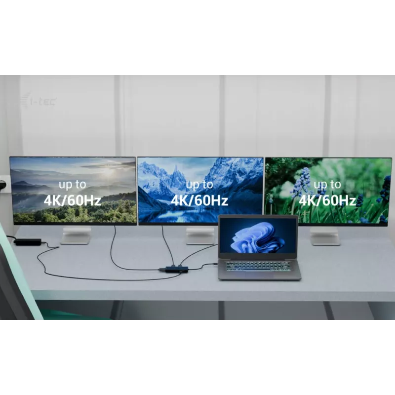 i-tec USB-C Triple 4K HDMI Προσαρμογέας βίντεο, Power Delivery 100W