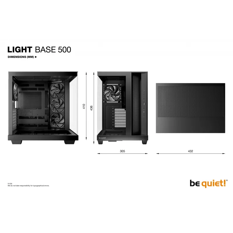 Κουτί υπολογιστή be quiet! Light Base 500 Midi Tower Μαύρο
