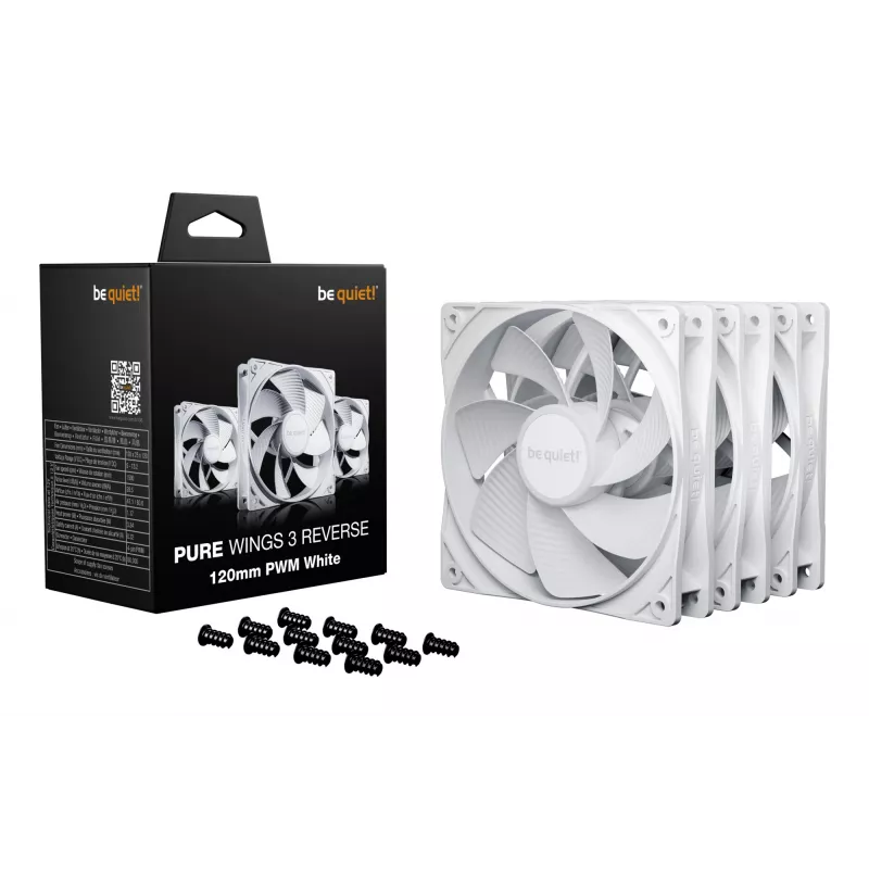 be quiet! Pure Wings 3 120mm | PWM Reverse Λευκό Συσκευασία 3 τεμ.