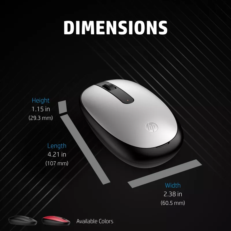 HP 240 μαύρο ποντίκι Bluetooth, αμφίχειρο, οπτικό, Bluetooth, 1600 DPI, μαύρο