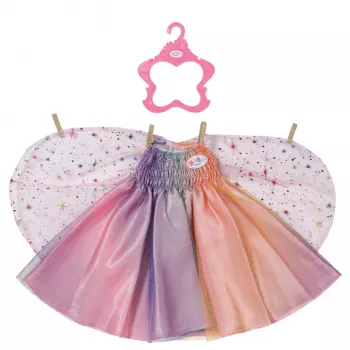 Φόρεμα κούκλας ZAPF BABY born Rainbow νυχτικό για 3–12 ετών, υφασμάτινο, πολύχρωμο, πτυσσόμενο