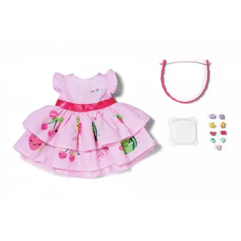 Φόρεμα κούκλας ZAPF BABY born φόρεμα με Pinplay για κούκλα 43 cm, πολύχρωμο, πτυσσόμενο, ηλικία 3+