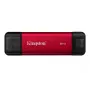 Εξωτερικός SSD Kingston 2 TB Dual USB-A/USB-C, USB 3.2 Gen 2, ανάγνωση 1050 MB/s, εγγραφή 950 MB/s, μαύρο/κόκκινο