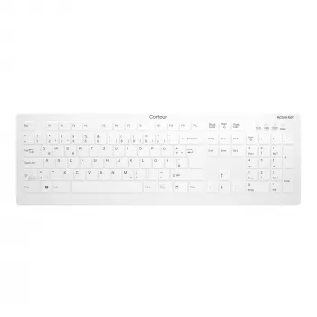 Contour Design Active Key Contour QuickClean Ιατρικό πληκτρολόγιο Αφαιρούμενο κάλυμμα Full-Size Ασύρματο λευκό DE C8112