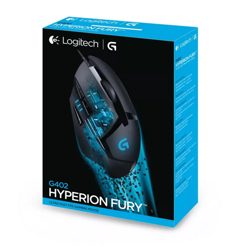 LOGITECH G402 FPS Gaming Ποντίκι USB Hyperion Fury - EWR2