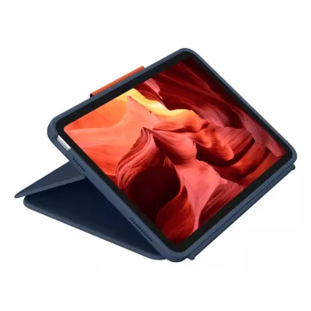 Θήκη Πληκτρολογίου Logitech Rugged Combo 4 Touch QWERTZ German Smart Connector Μπλε για iPad 10ης Γενιάς (A16) με Trackpad Dock 256×195×20 mm