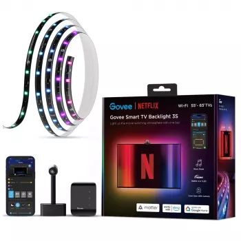 Έξυπνη λωρίδα φωτισμού Govee H6098 — Wi‑Fi/Bluetooth, μαύρη, 2 kWh/1000h, ενεργειακή κλάση G