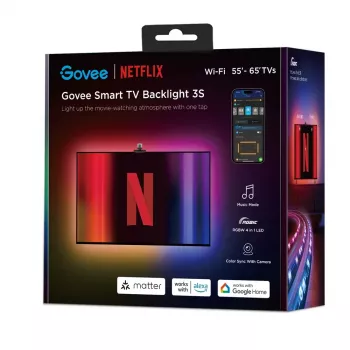 Έξυπνη λωρίδα φωτισμού Govee H6098 — Wi‑Fi/Bluetooth, μαύρη, 2 kWh/1000h, ενεργειακή κλάση G