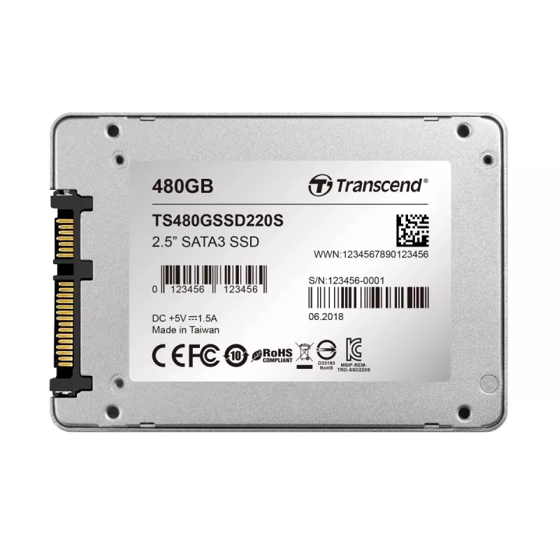 SSD Transcend 480 GB 2,5 ίντσες SATA III TS480GSSD220S