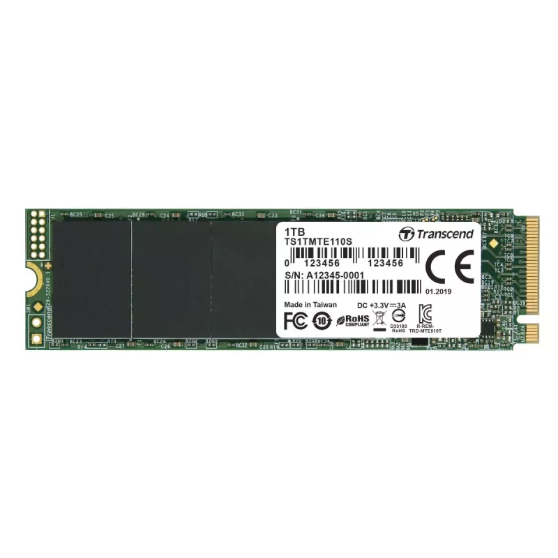 TRANSCEND SSD 110s 1TB M.2 2280 NVMe PCI-E GEN3 x4 διπλής όψης
