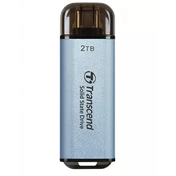 TRANSCEND Esd300c - 2TB φορητός SSD - USB Type-C - 3D NAND Flash - γαλάζιο