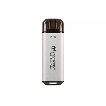 TRANSCEND Esd300s - 2TB φορητός SSD - USB Type-C - 3D Nand Flash - ασημί