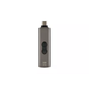TRANSCEND SSD - Esd330c φορητός δίσκος - 2 TB - USB Type-C - σκούρο καφέ-γκρι