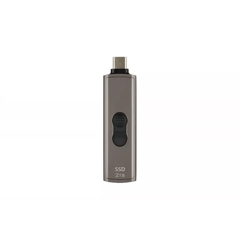 TRANSCEND SSD - Esd330c φορητός δίσκος - 2 TB - USB Type-C - σκούρο καφέ-γκρι