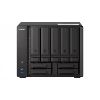 QNAP TS-H973AX NAS Tower Ryzen Embedded V1500B 8 GB DDR4 0 TB QuTS hero Black