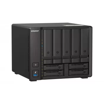QNAP TS-H973AX NAS Tower Ryzen Embedded V1500B 8 GB DDR4 0 TB QuTS hero Black