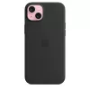 Θήκη Apple iPhone 15 Plus Silicone Case με MagSafe Μαύρο