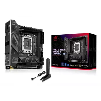 Μητρική ASUS ROG STRIX B860-I GAMING WIFI — Intel B860, LGA 1851, mini ITX, 2× DDR5 DIMM (έως 128 GB), Wi‑Fi 7, 2.5Gb LAN