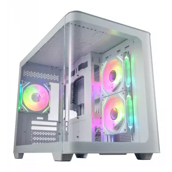 FSP S380-WA Κουτί Mini Tower mITX, mATX Λευκό ARGB