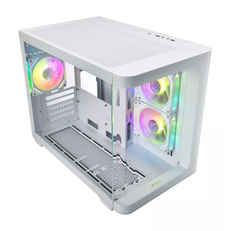 FSP S380-WA Κουτί Mini Tower mITX, mATX Λευκό ARGB