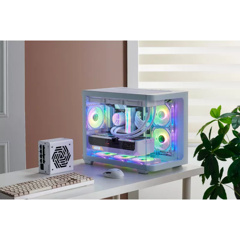 FSP S380-WA Κουτί Mini Tower mITX, mATX Λευκό ARGB