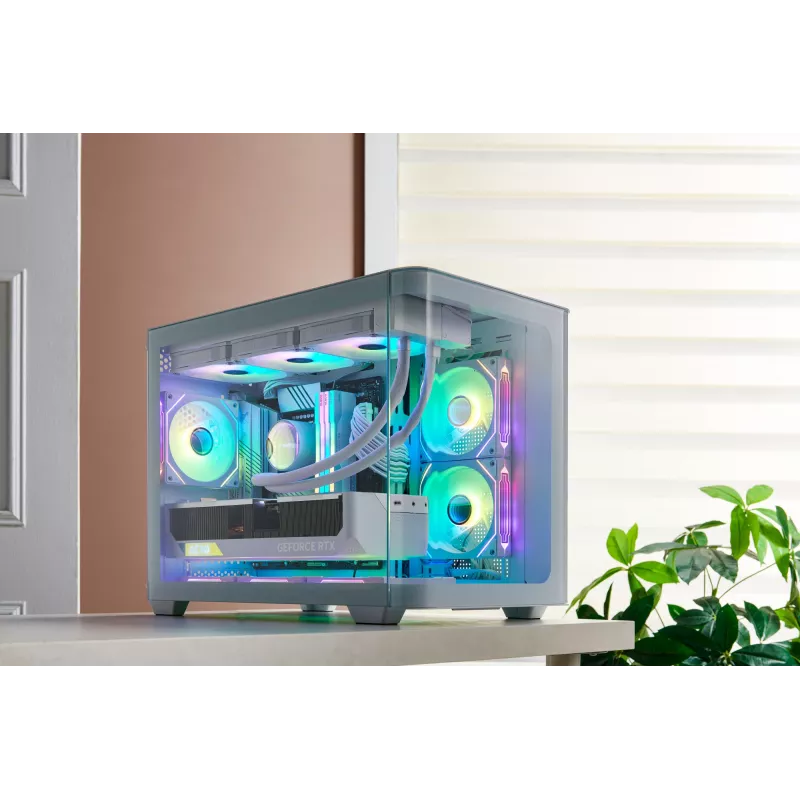 FSP S380-WA Κουτί Mini Tower mITX, mATX Λευκό ARGB
