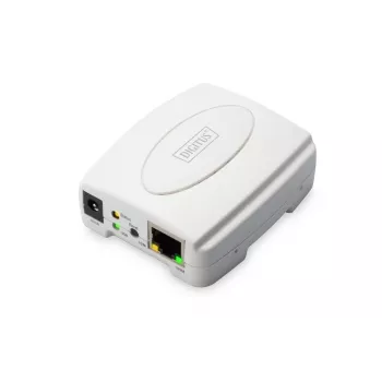 USB Print server DIGITUS, 1 θύρα 1x RJ45, 1x USB A, USB 2.0 για όλα τα κοινά λειτουργικά συστήματα
