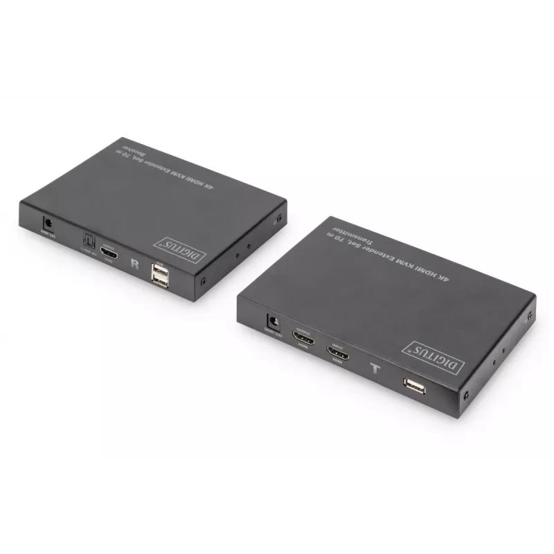 Σετ επέκτασης HDMI 2.0 HDMI KVM DIGITUS – 70 m, USB 1.1, υποστήριξη οθόνης αφής