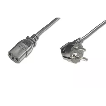 Καλώδιο τροφοδοσίας DIGITUS, CEE 7/7 (Type-F) 90° γωνιακό - C13 αρσενικό/θηλυκό, 5m H05VV-F3G 1,0 mm² μαύρο οδηγία ΕΕ